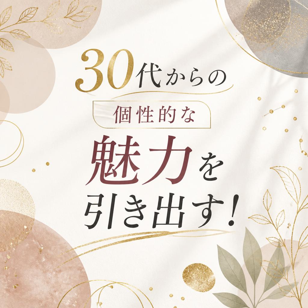 30代からの個性的な魅力を引き出す！