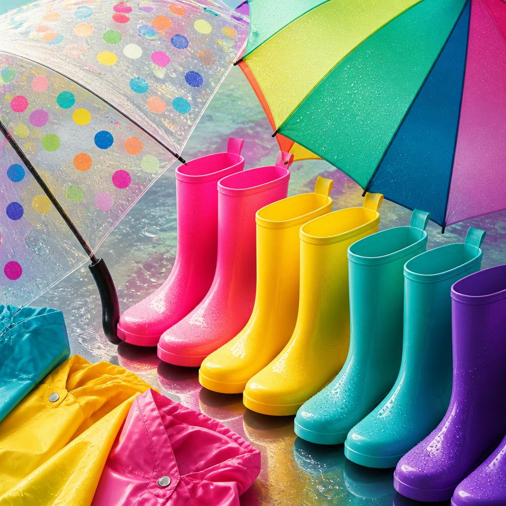 雨の日も楽しむ、カラフルなスタイル！